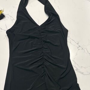 Anthropologie Black Halter Top